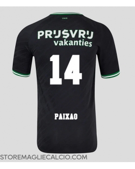 Feyenoord Igor Paixao #14 Maglia Gara Trasferta Repliche 2024-25 Maniche Corte